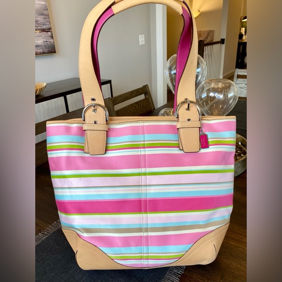 Coach Bags Coach Hampton Toteshoulder Bag With Vachetta Leather And